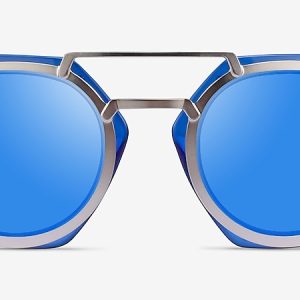 EyeBuyDirect Minimalistic Geometric Blue Silver Sunglasses Fashion New Products